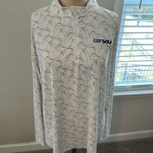 LIV Golf Sport Haley Gray and White Pullover